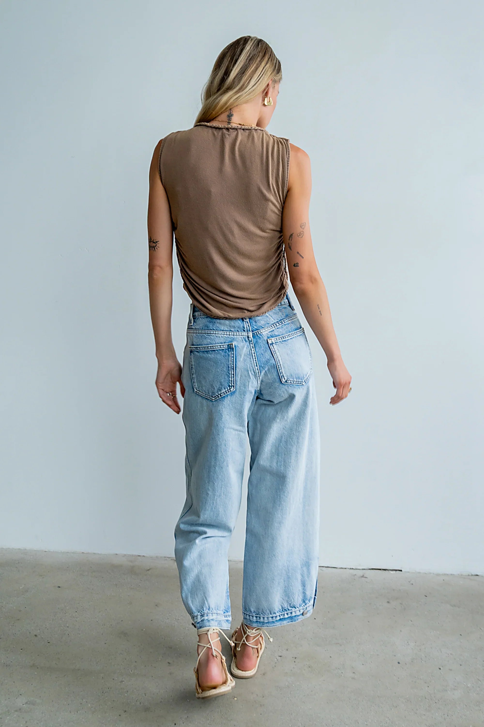 Maia Braided Top in Brown