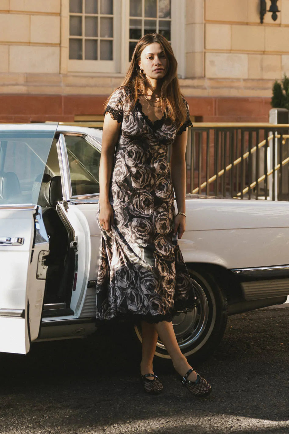 Beatriz Lace Trim Midi Dress FINAL SALE