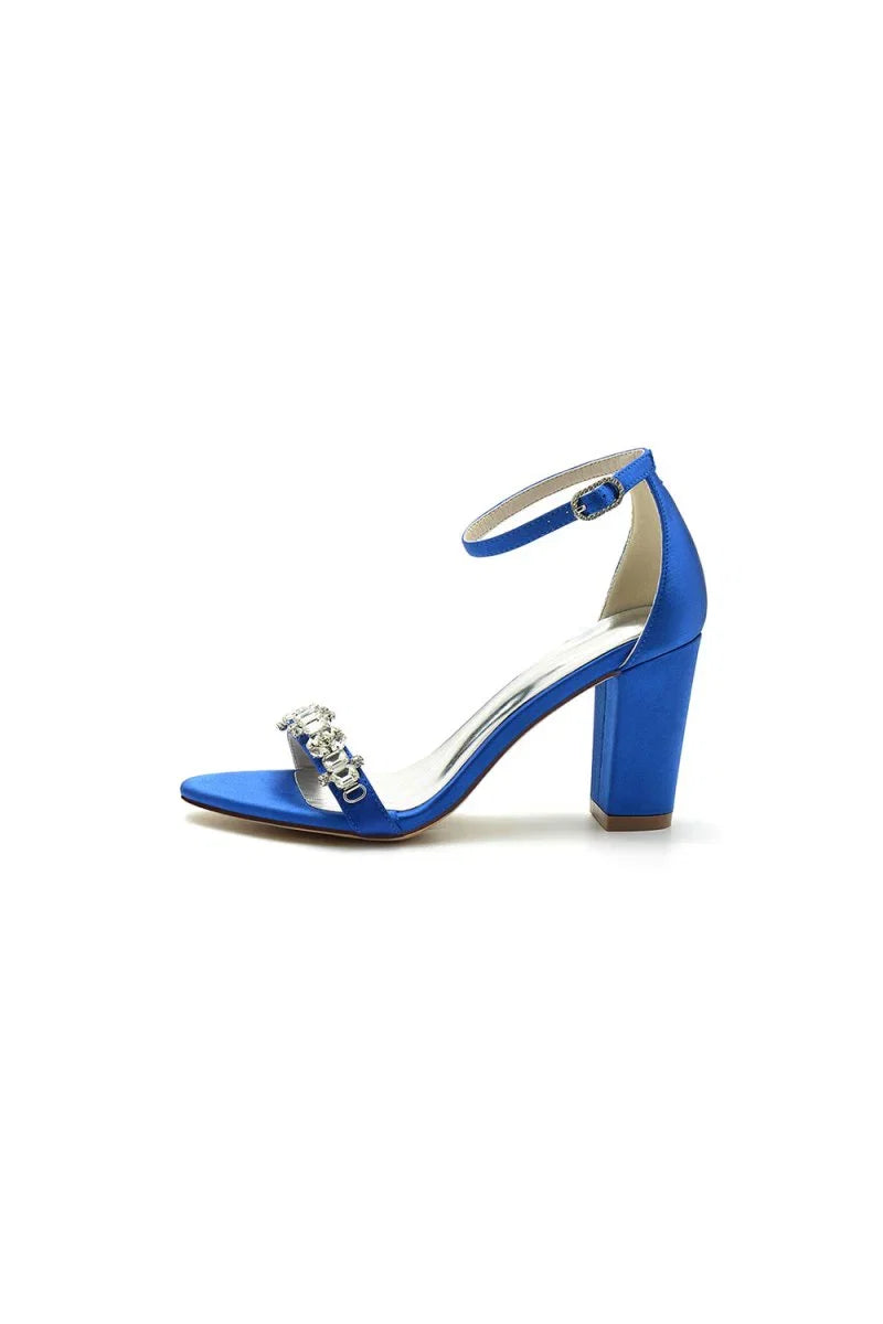 Ankle Strap Party Sandals with Rhinestone