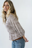 Maycie Two Toned Sweater in Brown