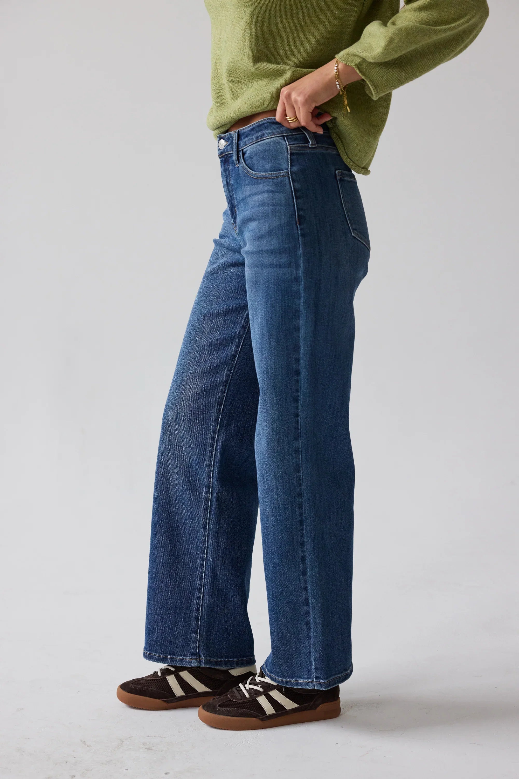 Terry Wide Leg Jeans