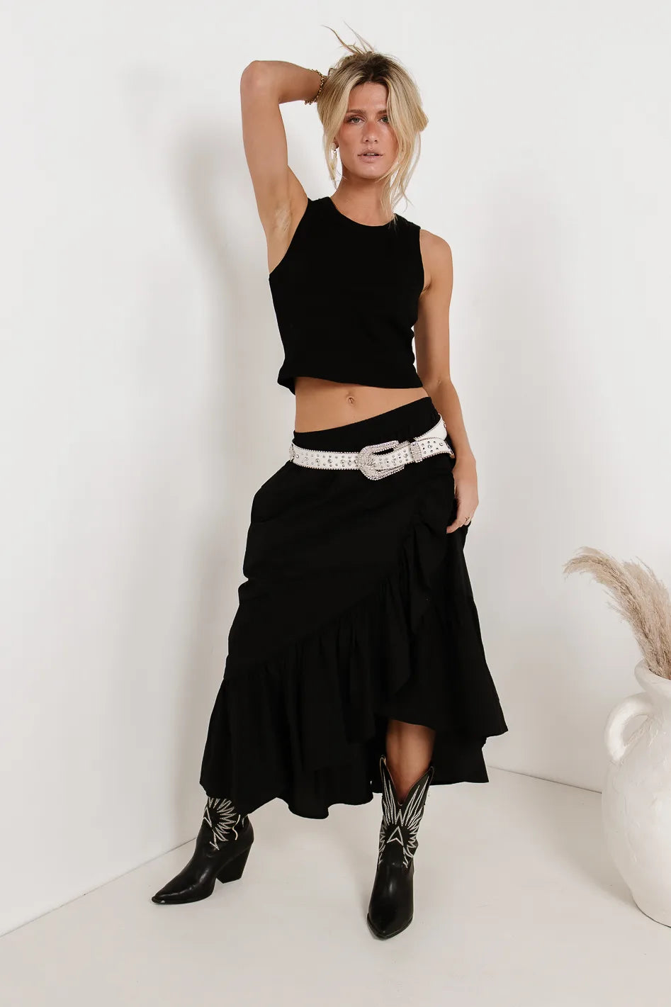 Arabella Maxi Skirt in Black FINAL SALE