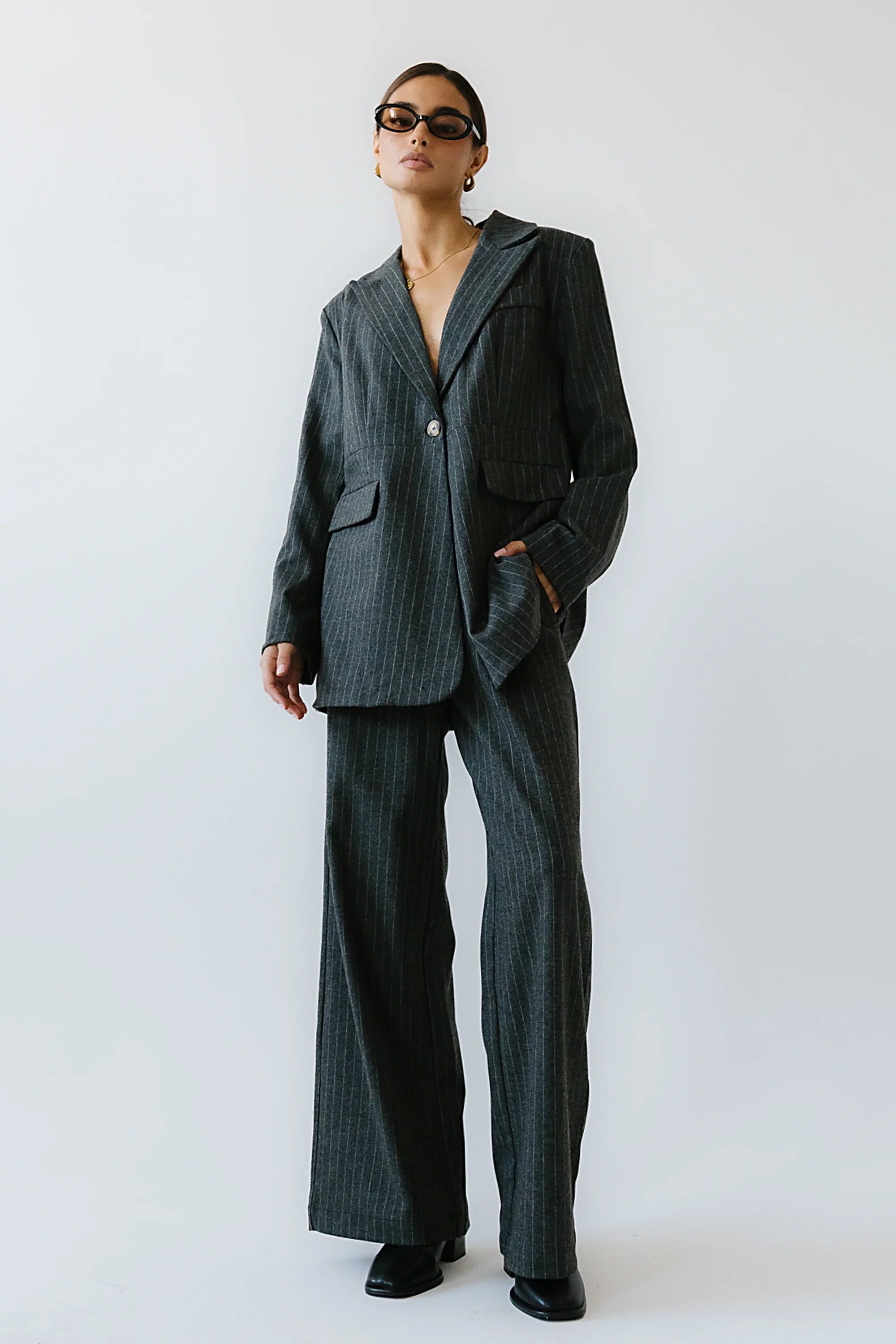 Joey Pinstripe Baggy Pants