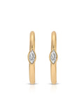 Medium Marquise Crystal Hoops