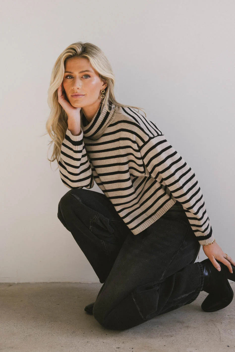 Miya Striped Turtleneck Sweater FINAL SALE