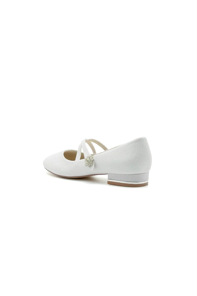 White Pointed Toe Wedding Flats