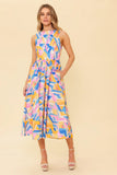 PATTON PARK MIDI DRESS POWDER BLUE PINK