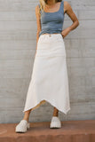 Blythe Denim Skirt in Natural FINAL SALE