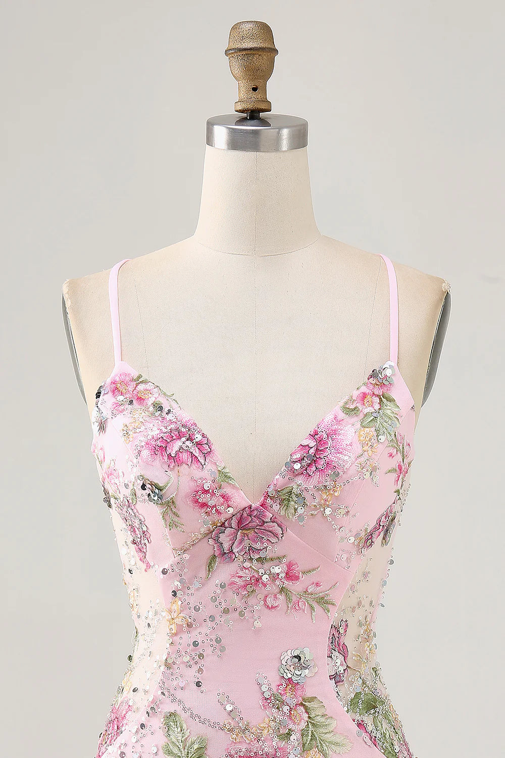 Floral Blue Short Tight Homecoming Dress with Appliques