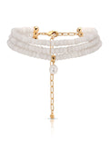 Marina Layers White Quartz Necklace