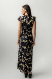 Asa Floral Maxi Dress in Black FINAL SALE