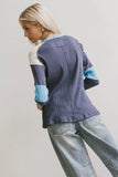 Sarai Ribbed Top in Blue FINAL SALE