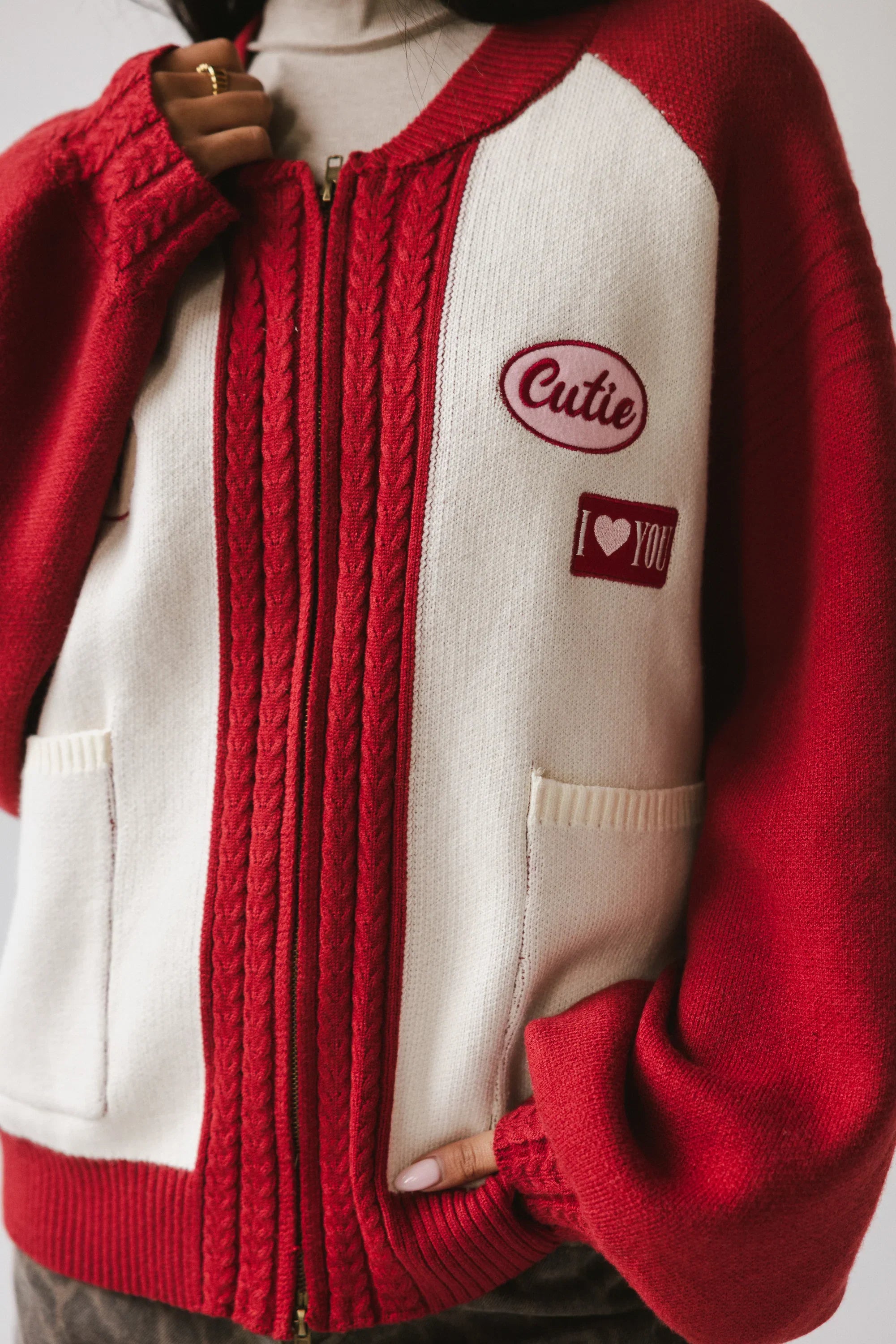 Paula Oversized Jacket in Red
