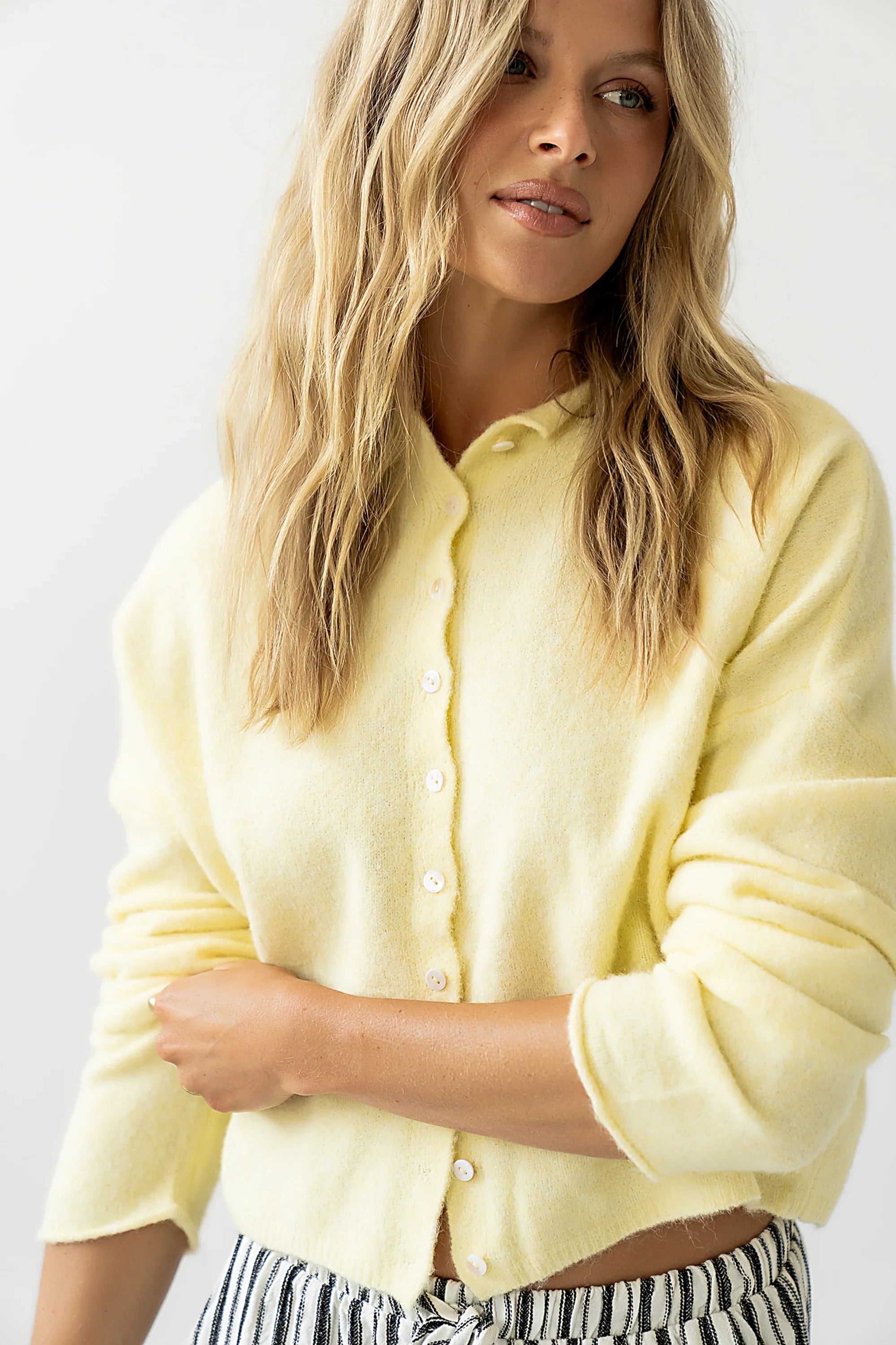 Maci Cardigan in Yellow FINAL SALE