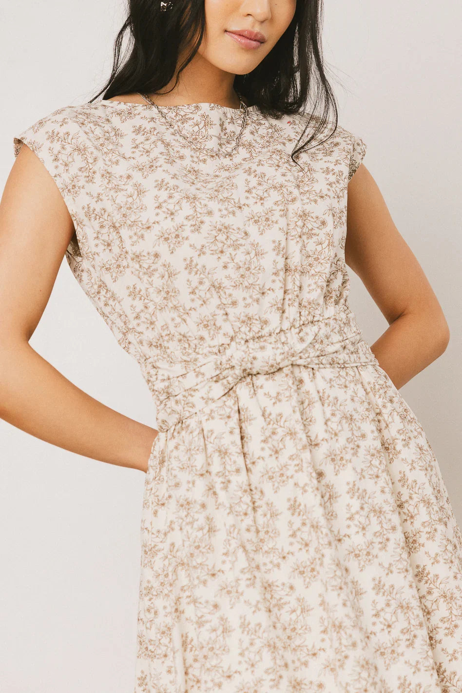 Heather Floral Maxi Dress in Brown FINAL SALE