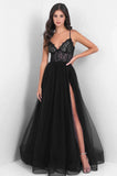 Dani Gown Black Lace Tulle A line Dress