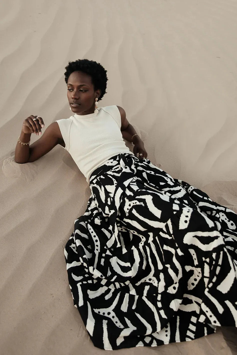 Noco Abstract Print Skirt FINAL SALE