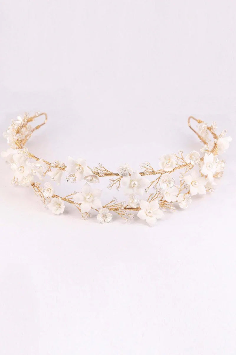 White Flowers Bridal Headpieces