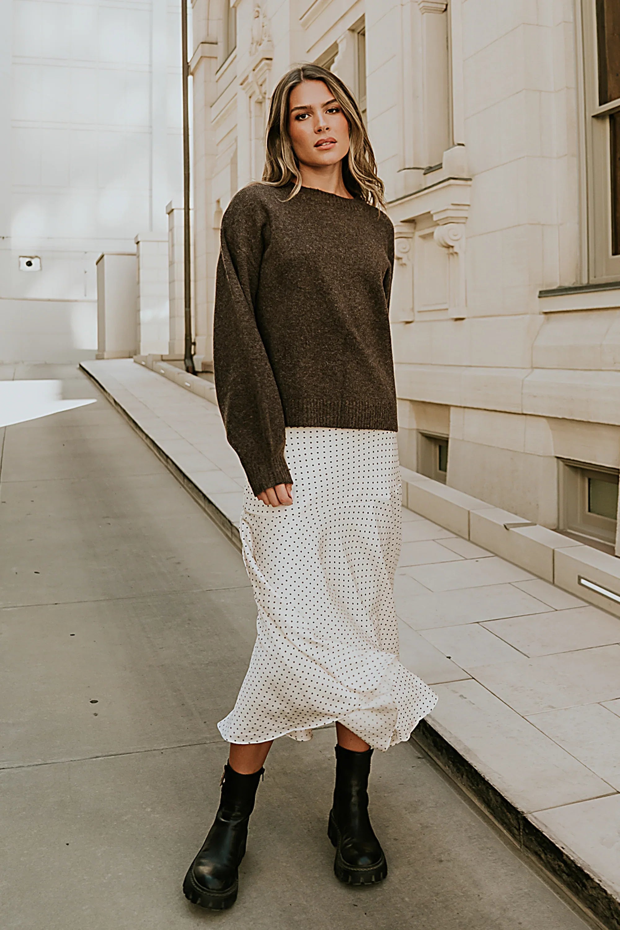 Josey Oversized Sweater in Brown FINAL SALE