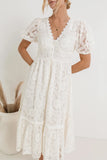 Rowan Lace Dress in White FINAL SALE