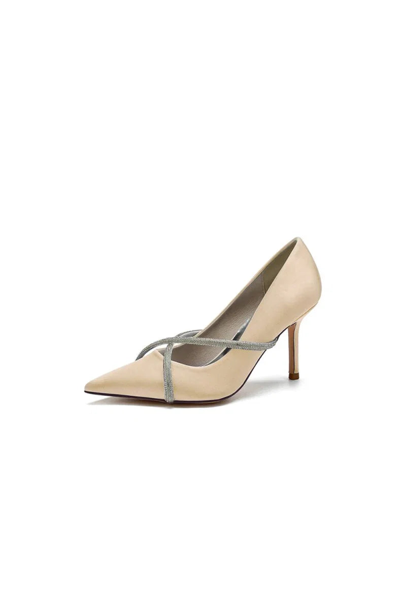 Party Pointed Toe Crystal High Heels