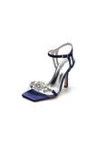 Open Toe Sandals with Rhinestone