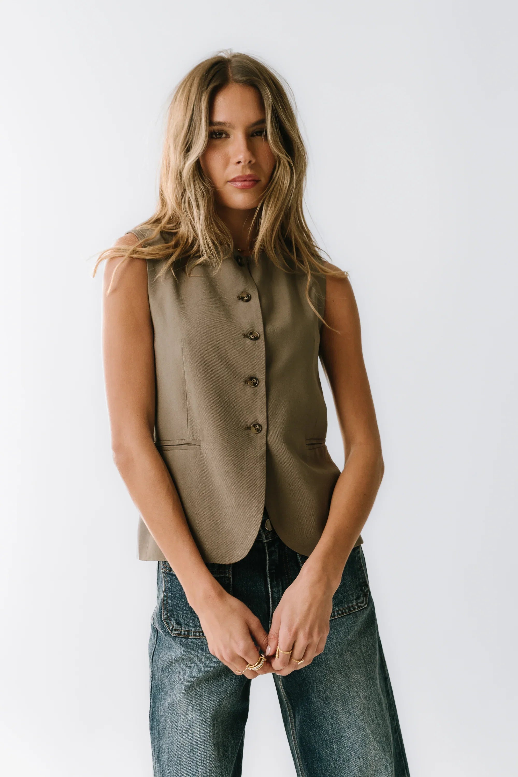 Katy Button Up Vest