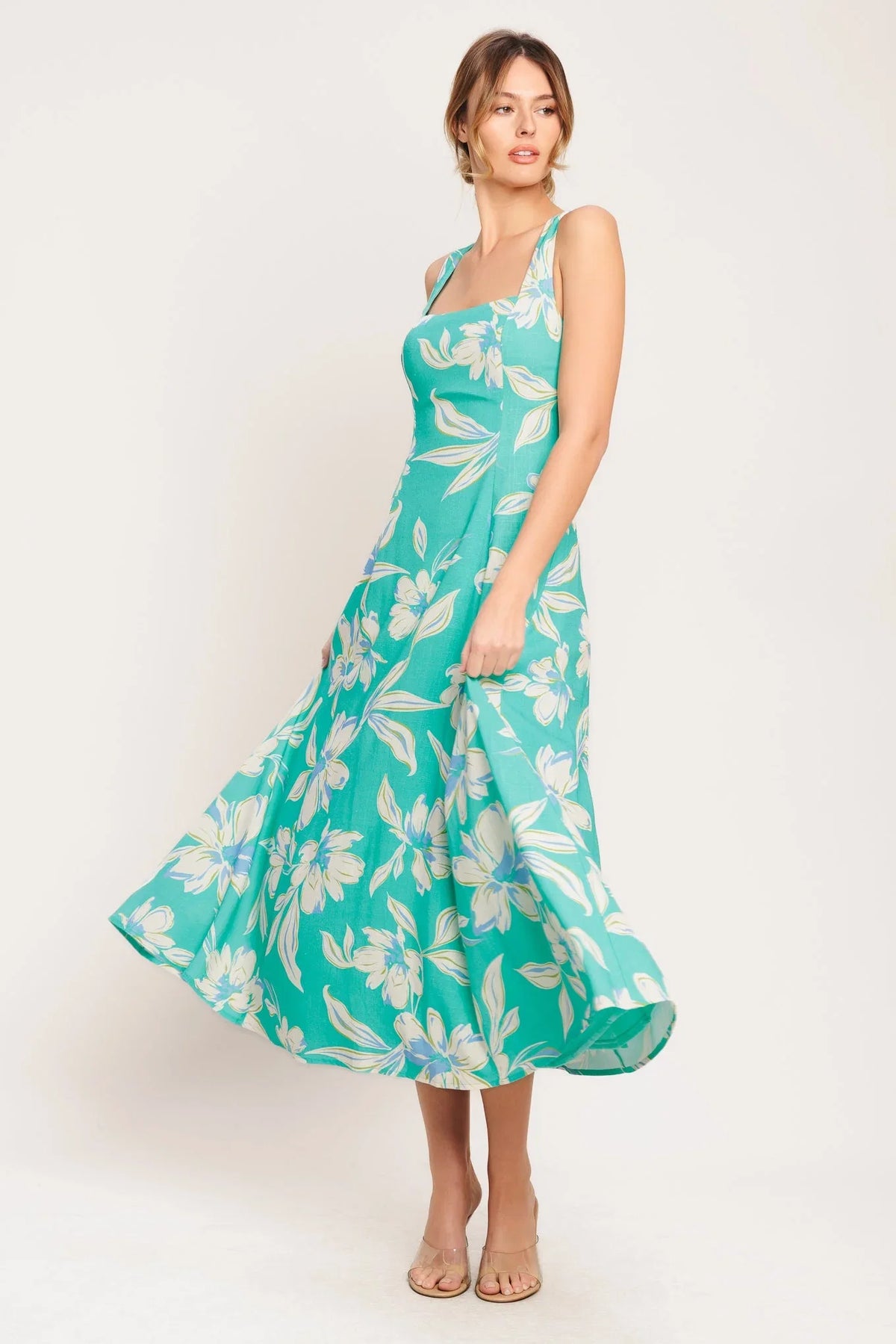 AQUA DAYDREAMS MIDI DRESS