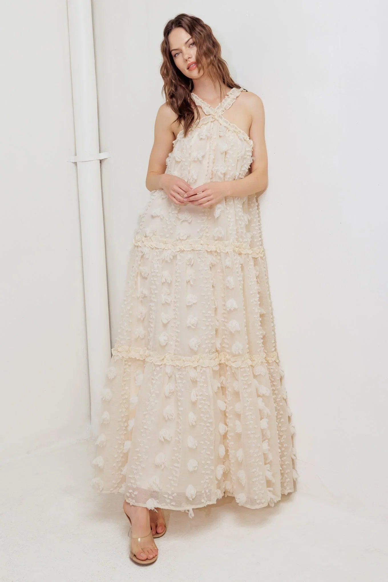 CLOUD NINE CROSS FRONT MAXI DRESS FINAL SALE