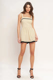 LOVELY LINE TAUPE ROMPER