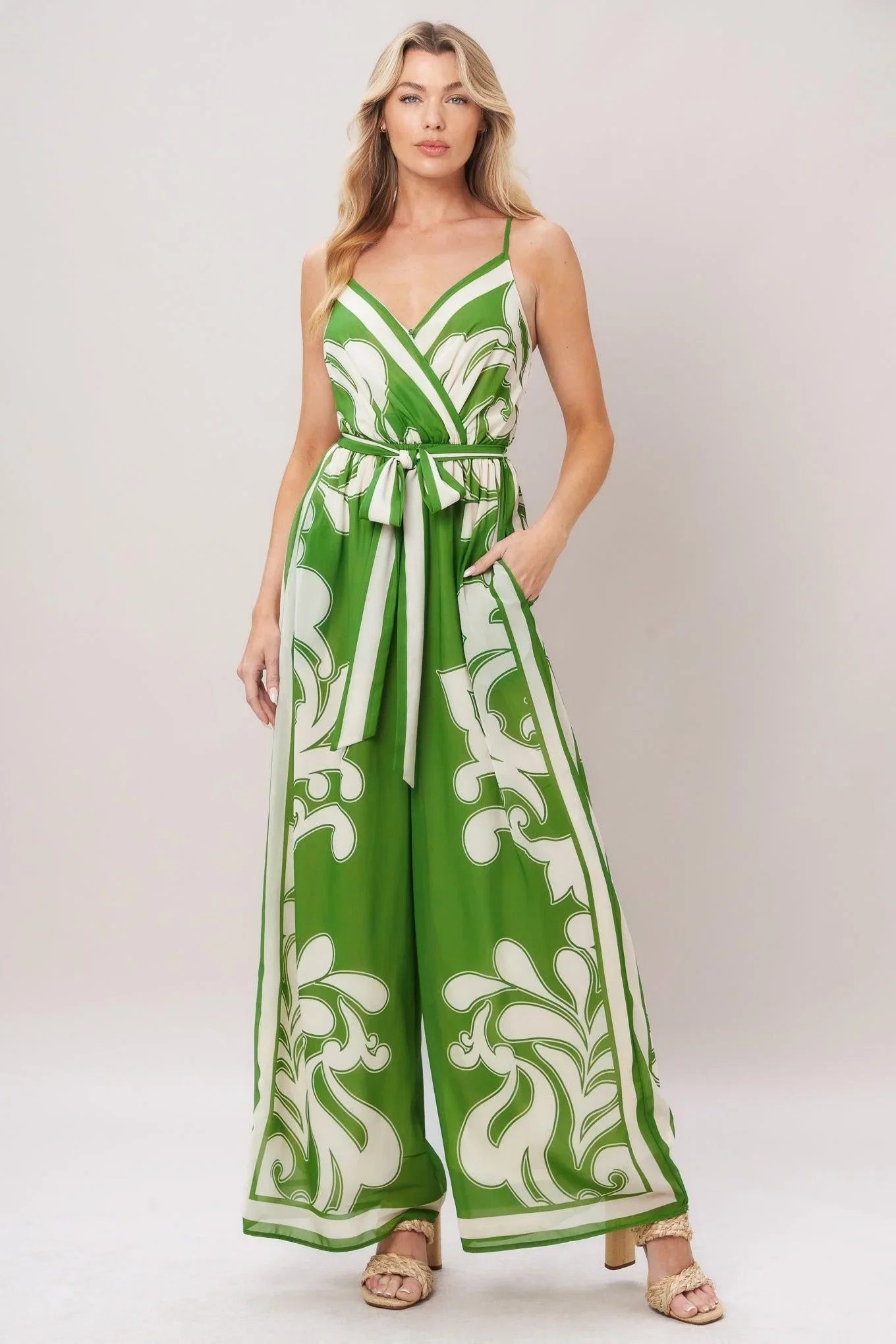 PALAZZO MUSE GREEN JUMPSUIT