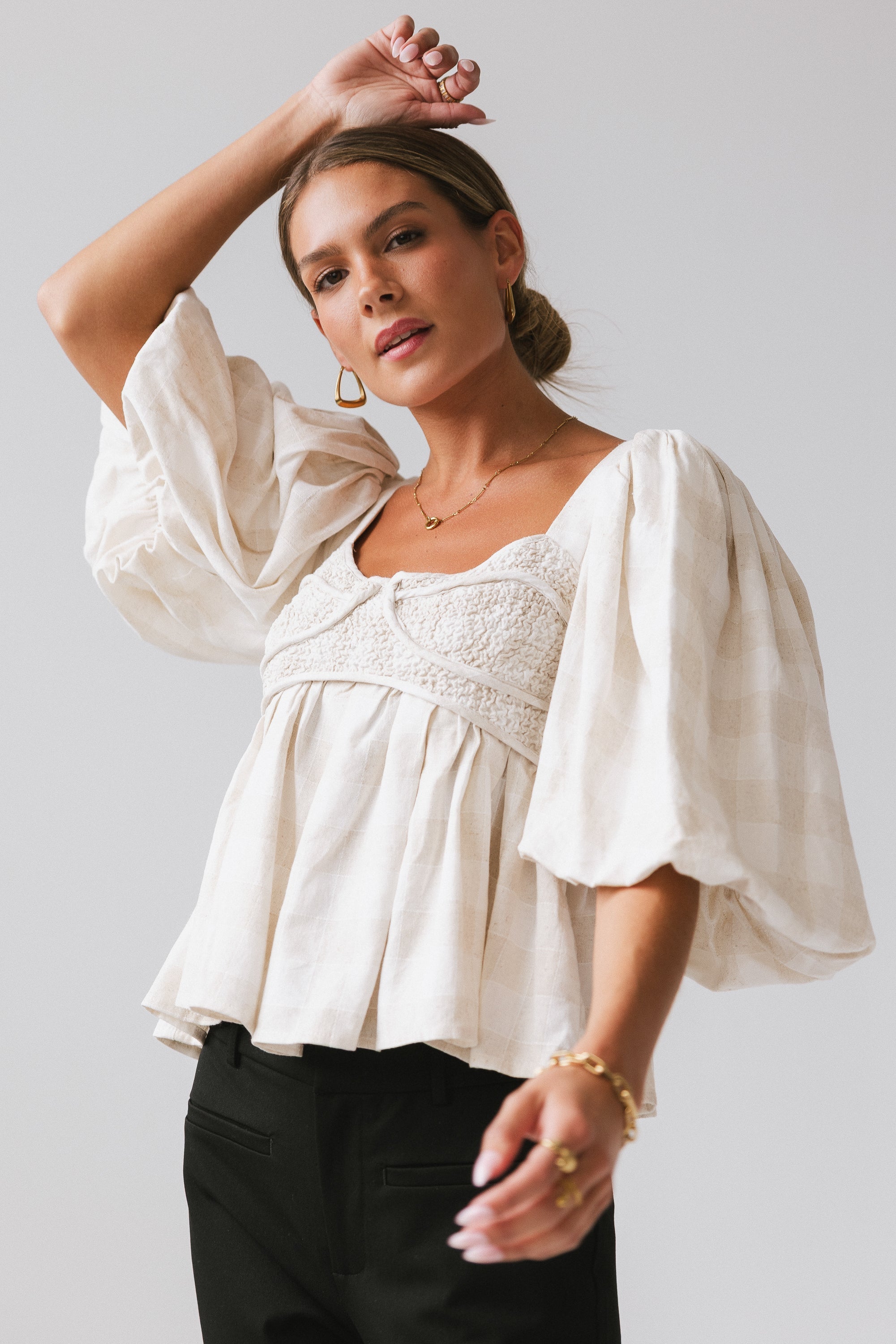Finley Gingham Blouse