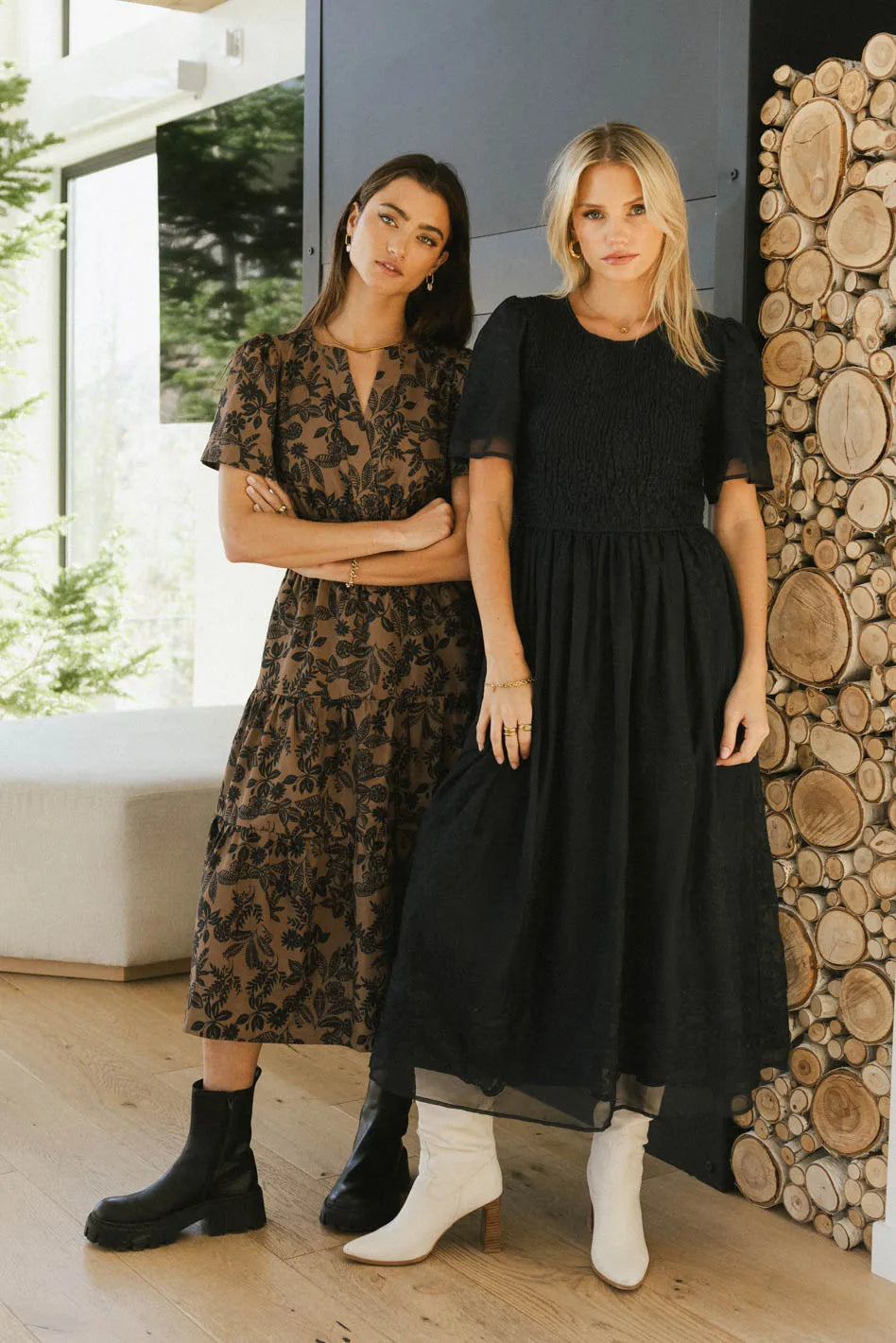 Alora Embroidered Dress in Navy FINAL SALE