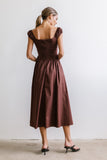 Patricia Midi Dress in Brown