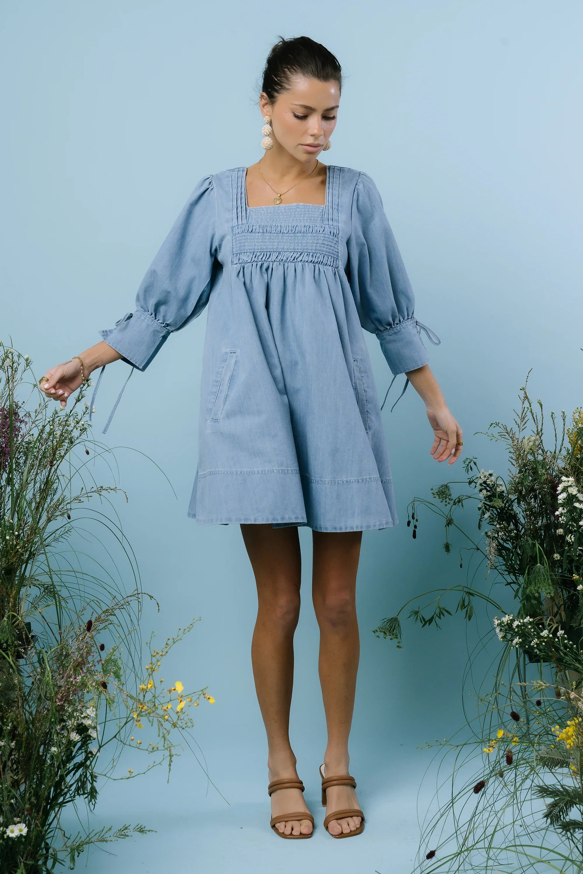 Ginny Denim Baby Doll Dress