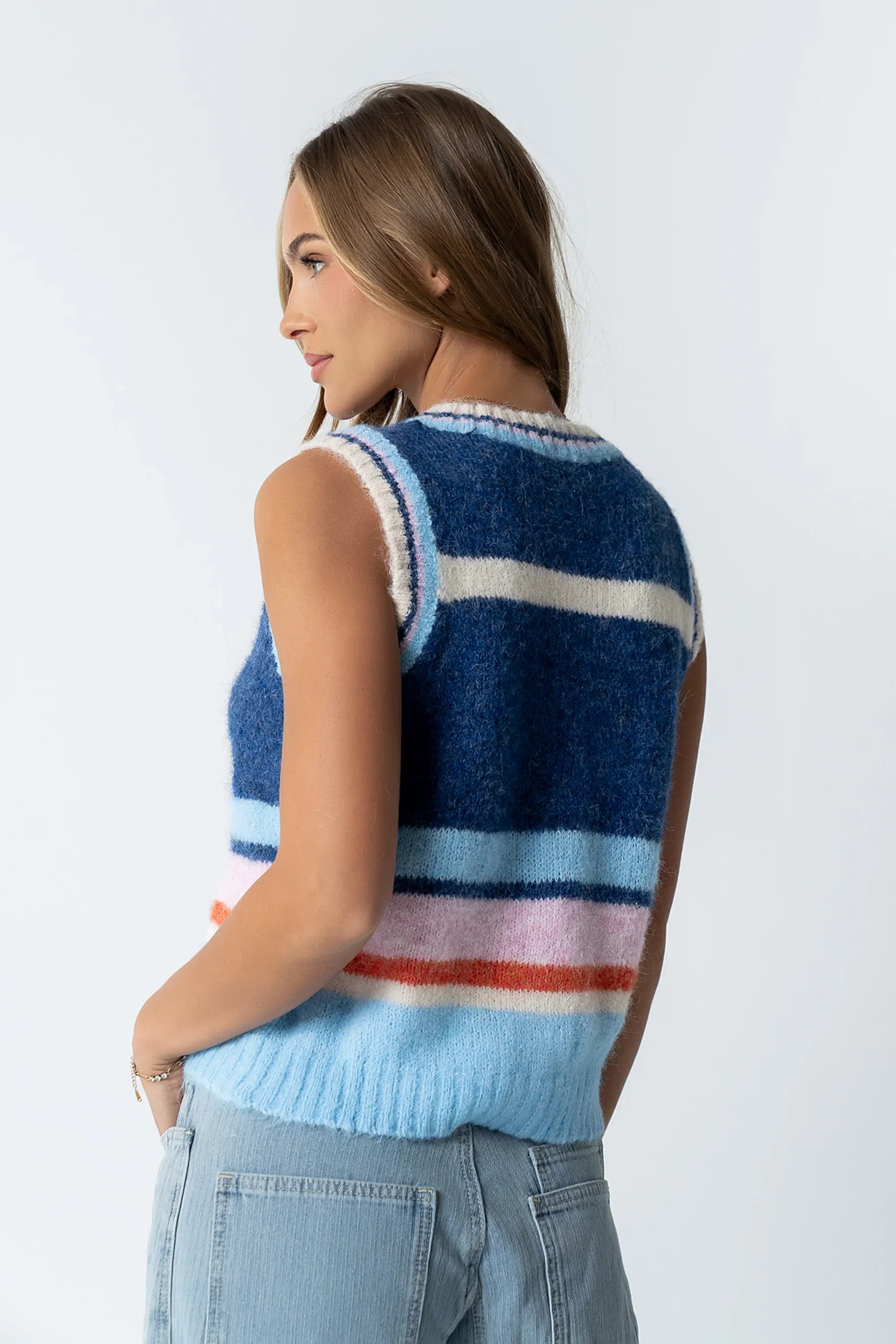 Roxie Striped Sweater Vest