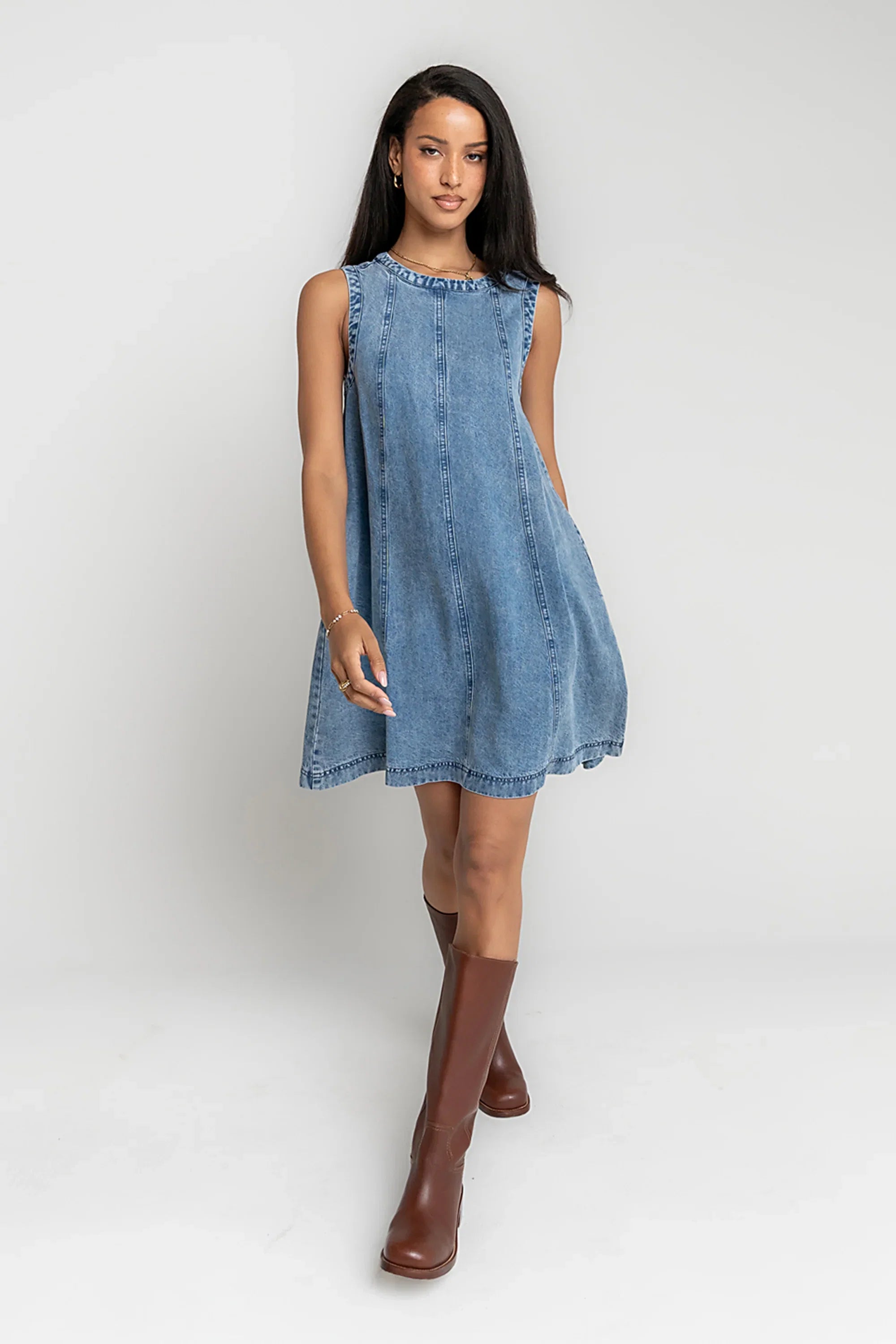 Elyse Sleeveless Denim Mini Dress