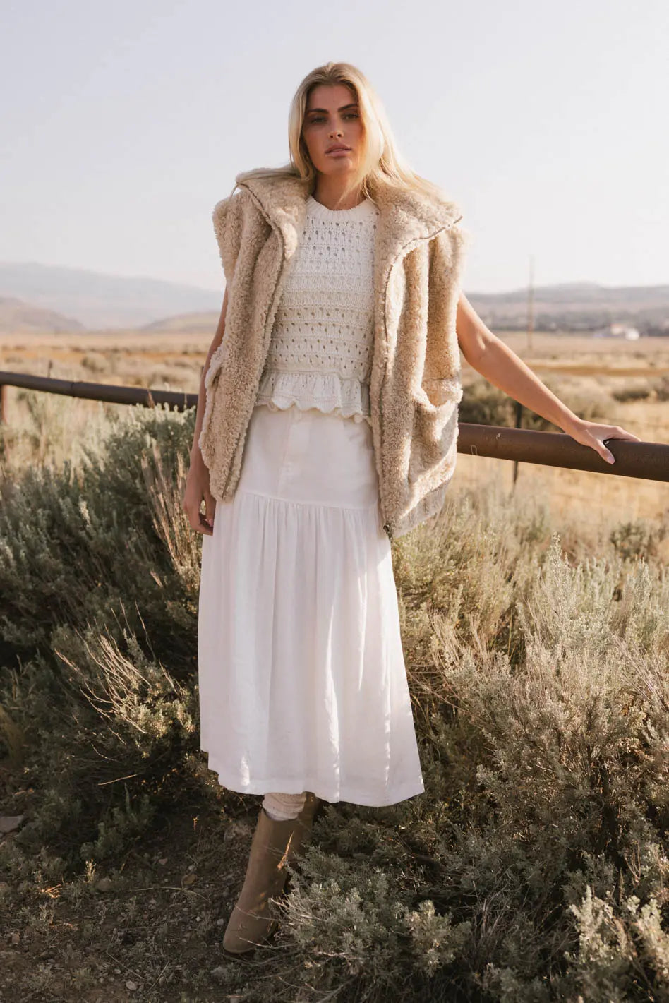 Luella Denim Midi Skirt FINAL SALE