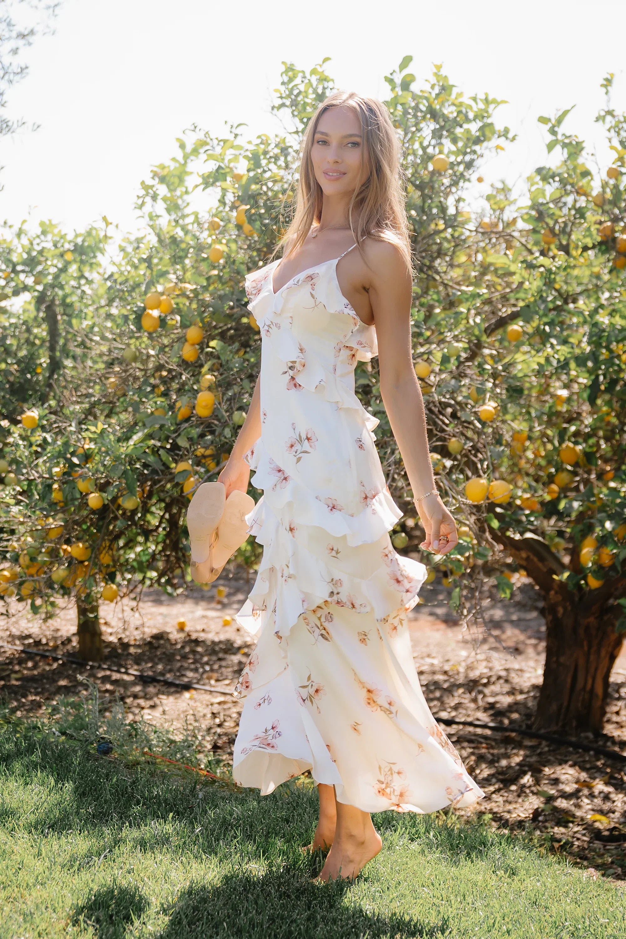 Kyler Ruffle Floral Maxi Dress