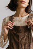 Tansy Corduroy Overalls in Brown FINAL SALE