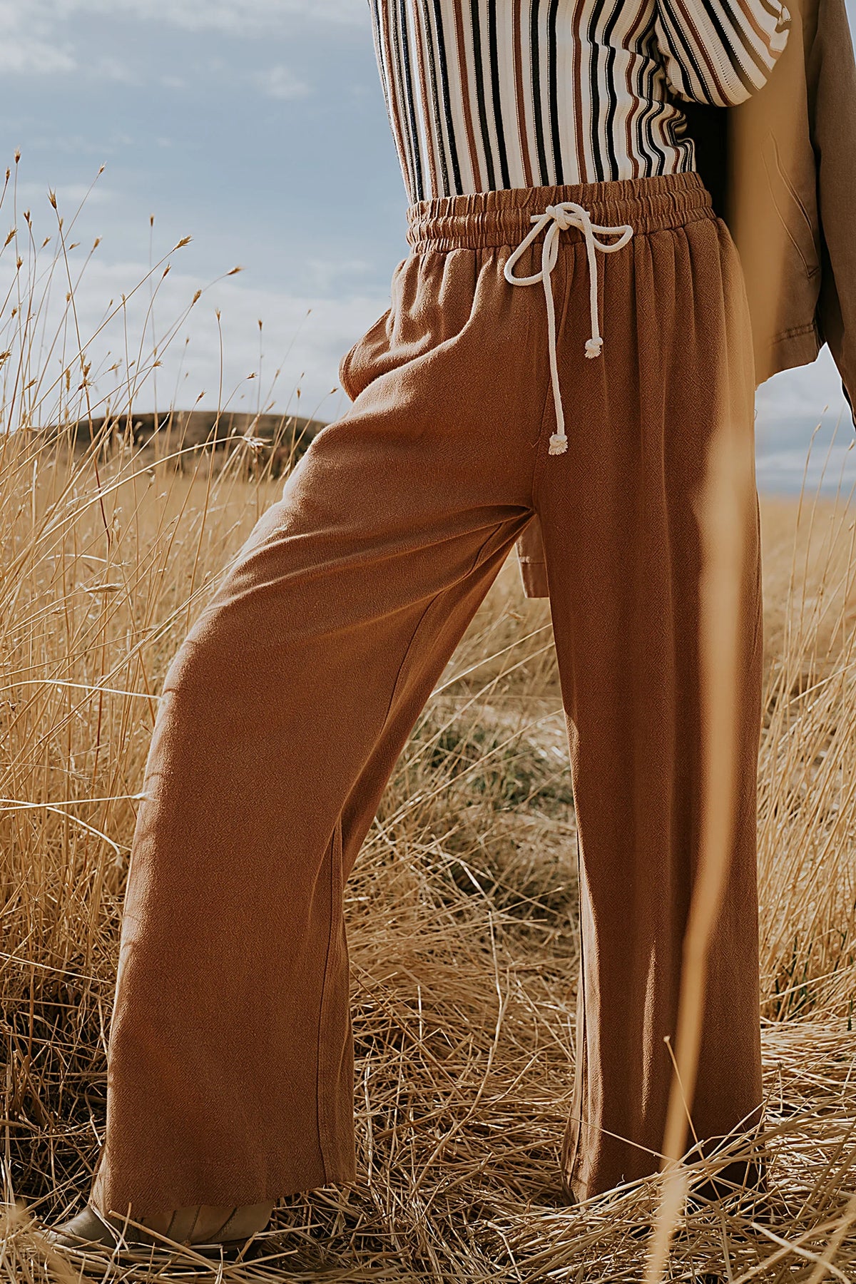 Nico Wide Leg Pants in Rust FINAL SALE