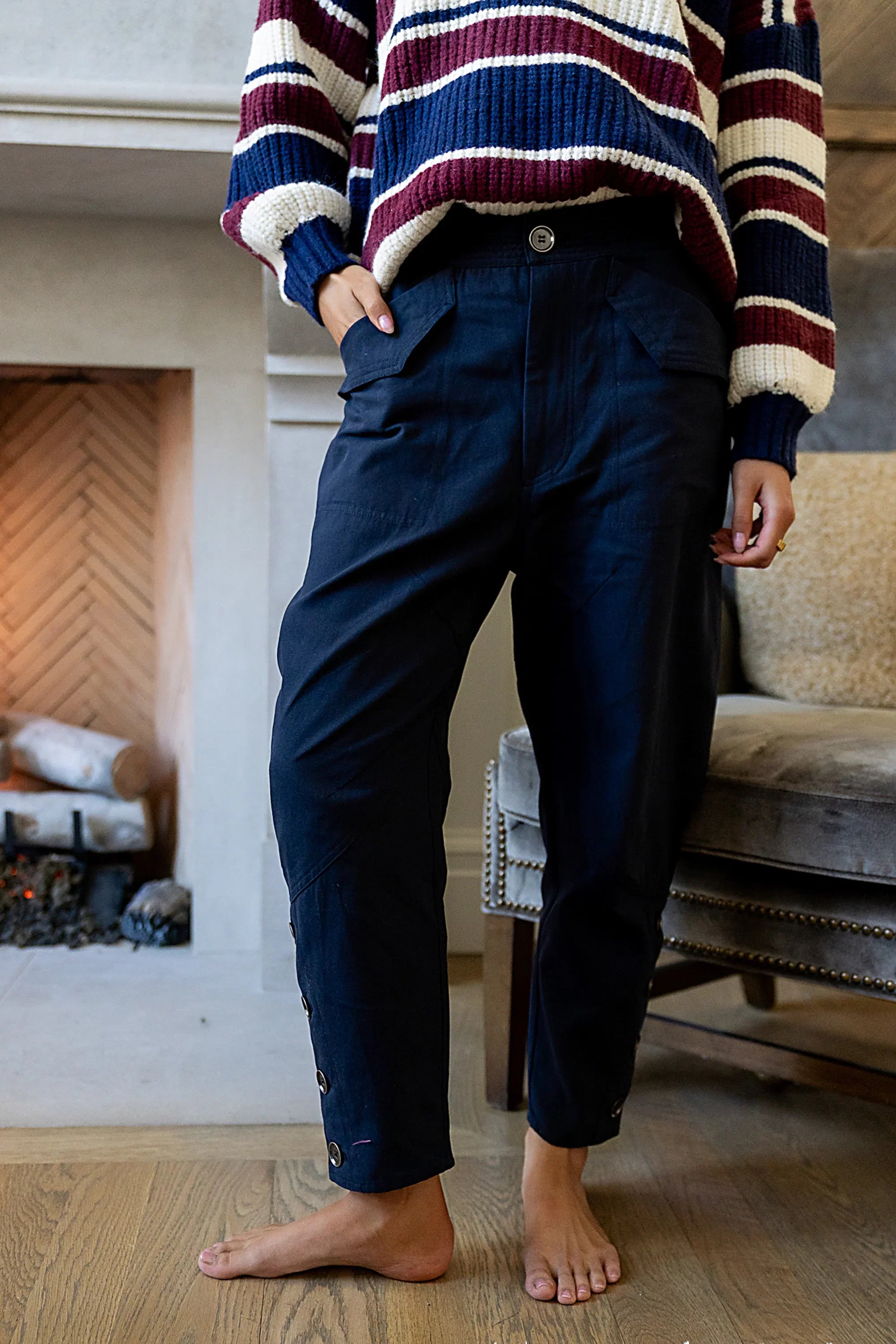 Lennie Cropped Barrel Pants