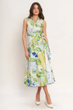 LAGOON FLOW MIDI WRAP DRESS