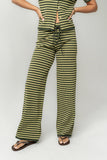 Ireland Striped Wide Leg Pants in Green FINAL SALE