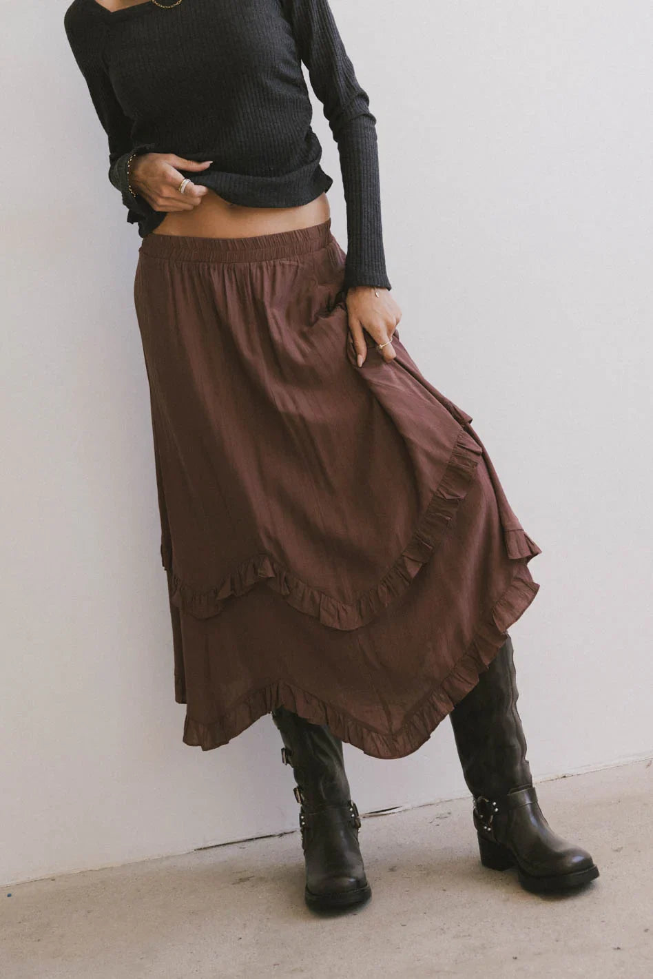 Franky Midi Skirt in Mauve FINAL SALE