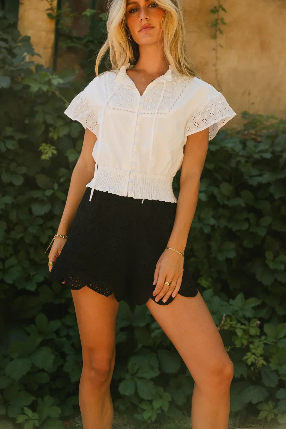 Morgan Eyelet Lace Blouse FINAL SALE