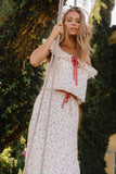 Simon Embroidered Top in Red