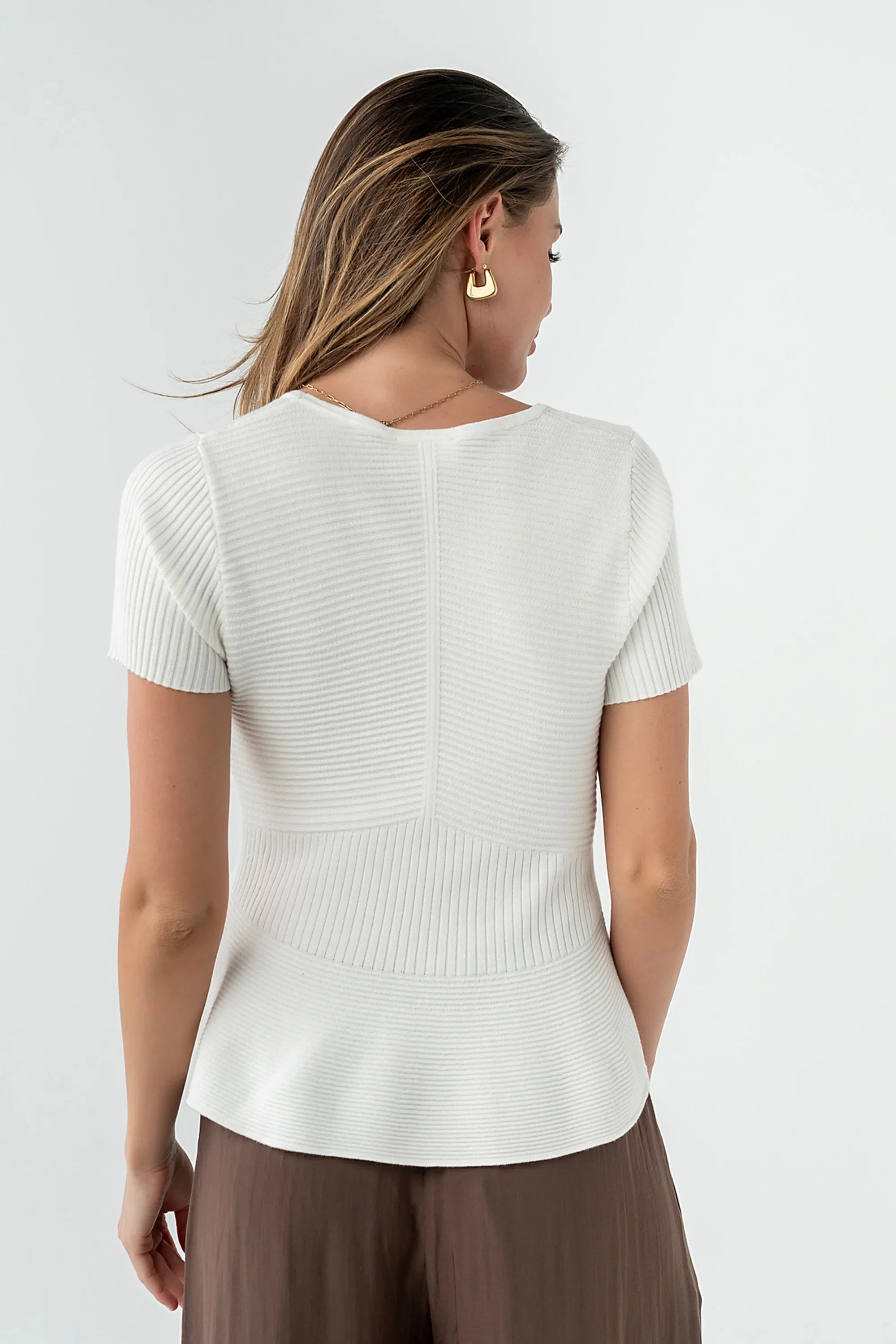 Marciano Ribbed Top in White