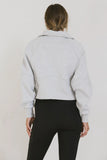 Alyssa Half Zip in Heather Grey FINAL SALE