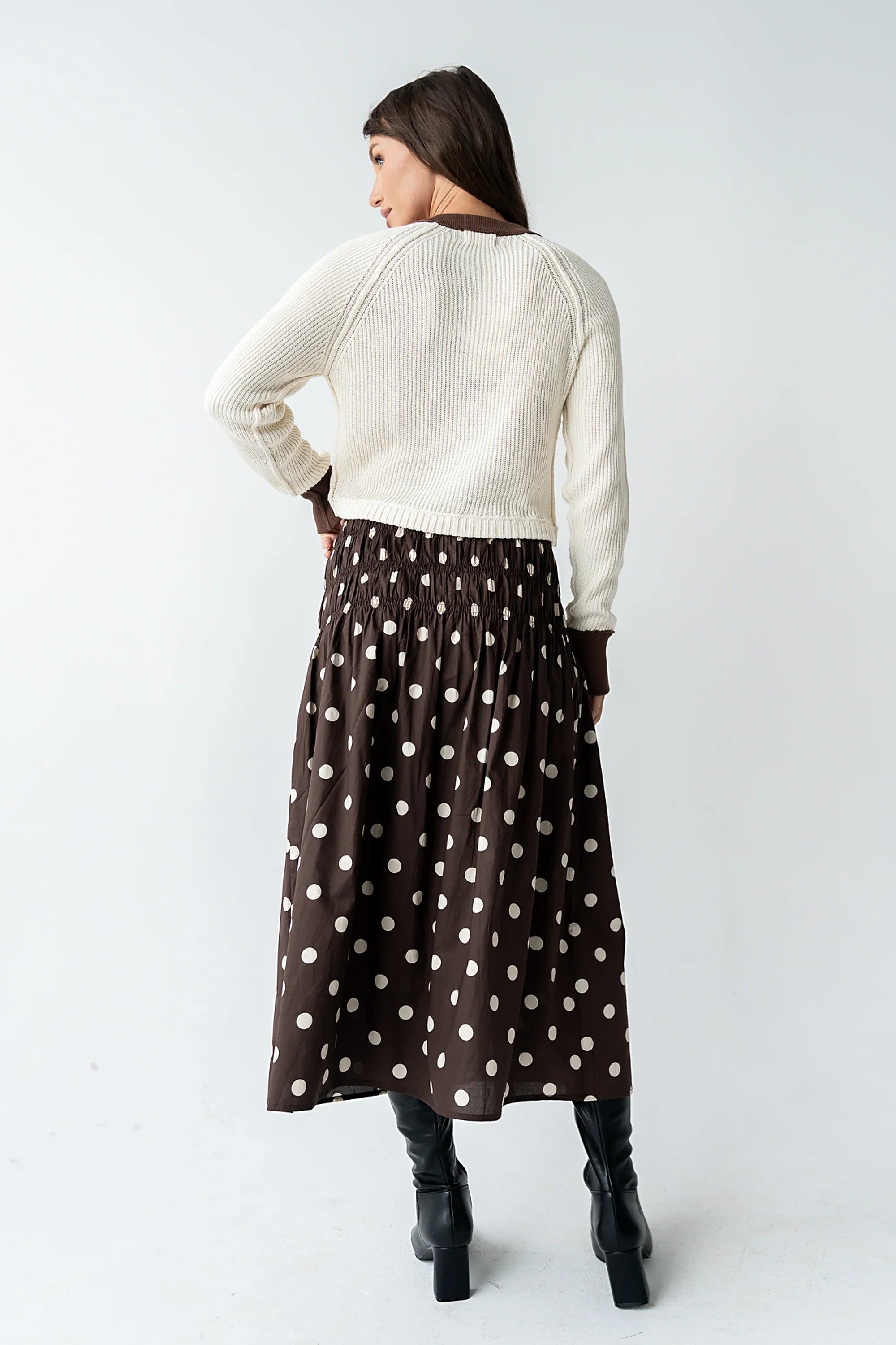Ricky Polka Dot Midi Skirt